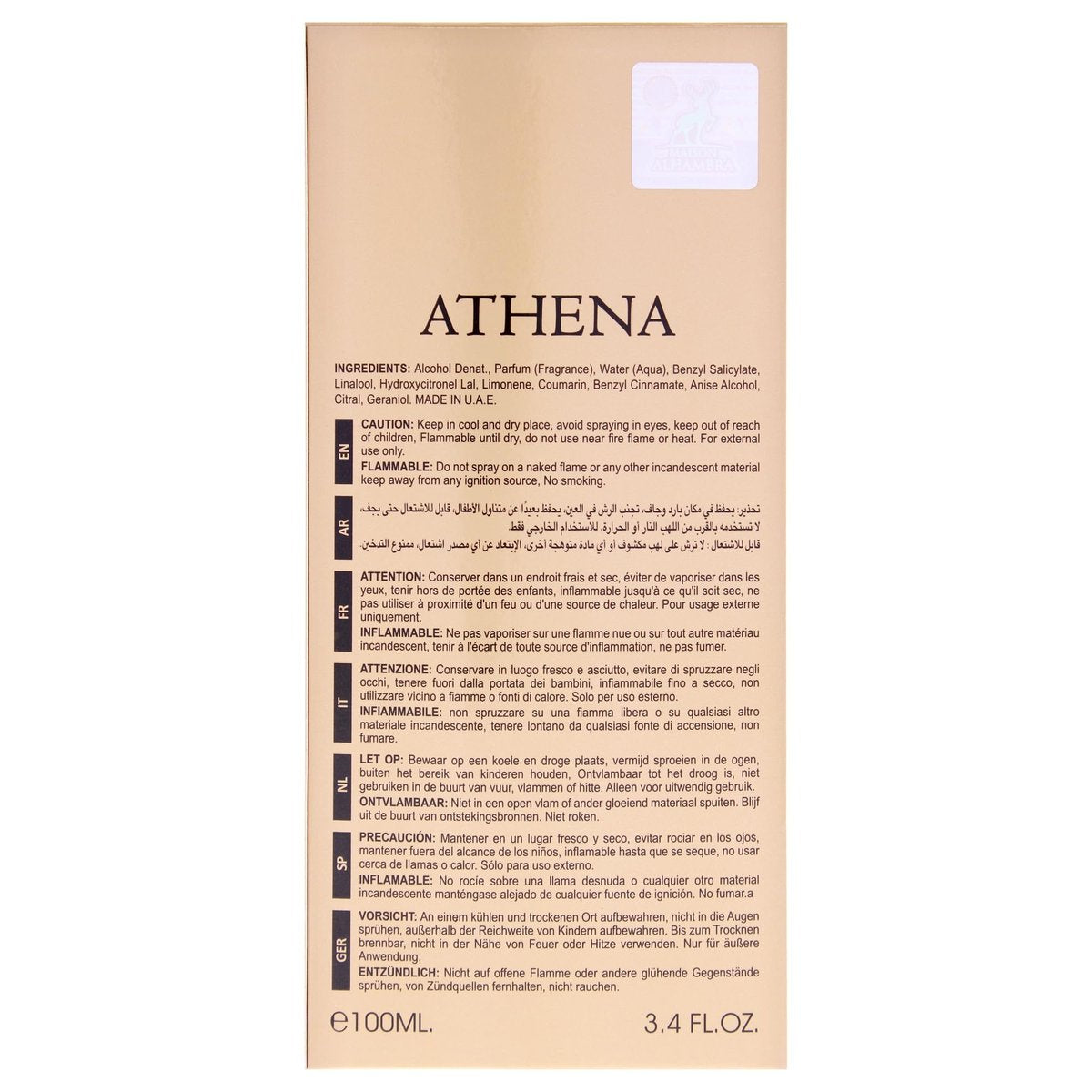 Lattafa Maison Alhambra Athena for Women Eau De Parfum Spray, 3.4 Fl Oz - görsel 13