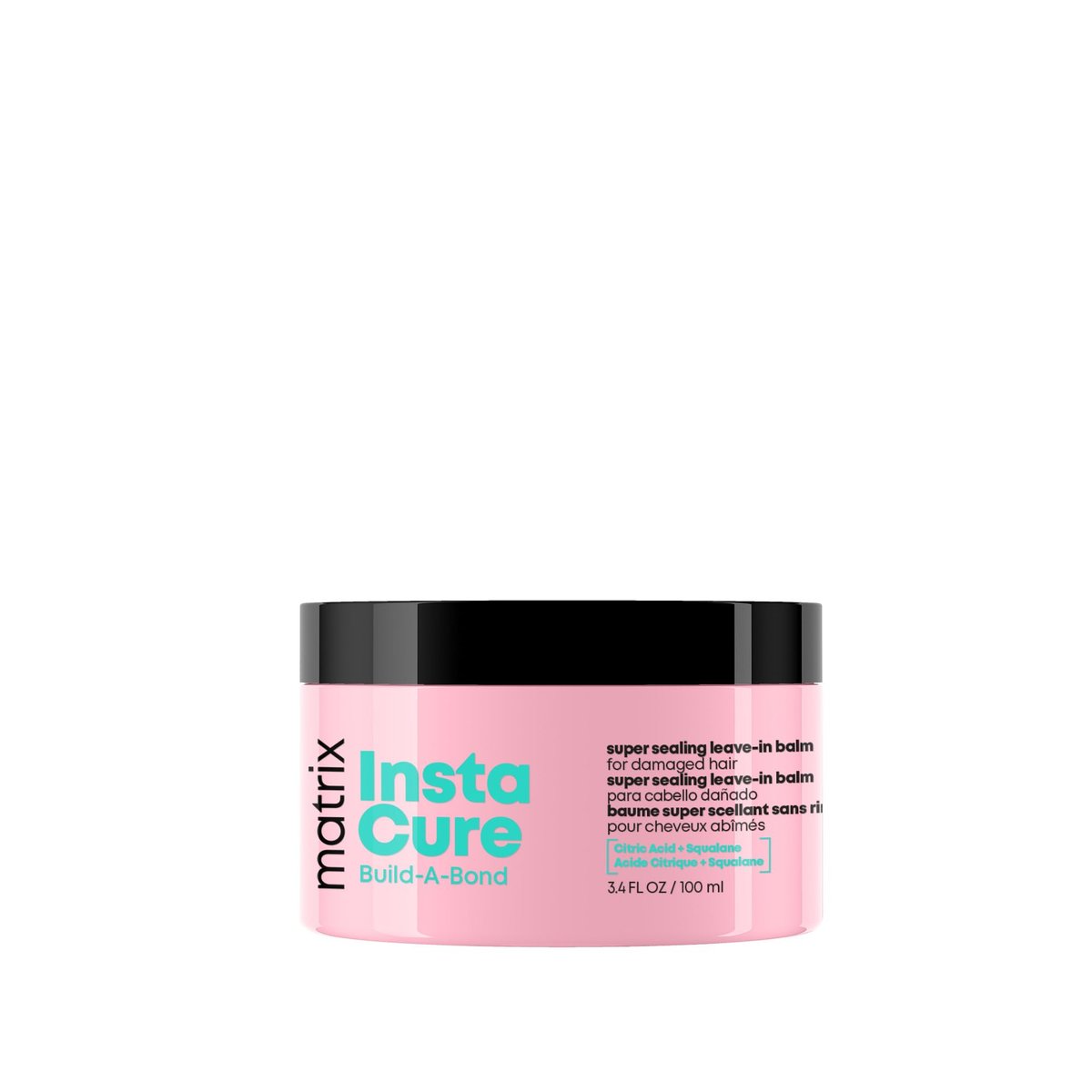 Matrix Instacure Build-A-Bond Super Sealing Leave-In Balm - Repairs & Seals Damaged Hair, Heat Protectant & Frizz Control, with Citric Acid & Squalane, Vegan, Sulfate-Free, Paraben-Free (3.4 oz) Avelisse
