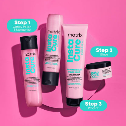 Matrix Instacure Build-A-Bond Super Sealing Leave-In Balm - Repairs & Seals Damaged Hair, Heat Protectant & Frizz Control, with Citric Acid & Squalane, Vegan, Sulfate-Free, Paraben-Free (3.4 oz) Avelisse