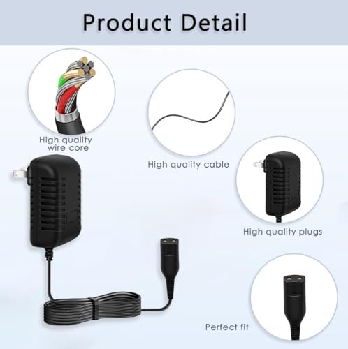 Liopif 12V Charger Replacement for Braun Series 3/5/6/7/8/9 Shavers – Cord Wall Power Adaptor for Braun Beard Trimmer & Electric Razor (Z20, 5513, 310s, 3040s) - görsel 10