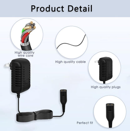 Liopif 12V Charger Replacement for Braun Series 3/5/6/7/8/9 Shavers – Cord Wall Power Adaptor for Braun Beard Trimmer & Electric Razor (Z20, 5513, 310s, 3040s)