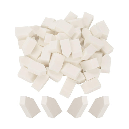 BAMTTOO 50-Pack Disposable Makeup Sponges - White Latex-Free Foundation Blenders for Flawless Application