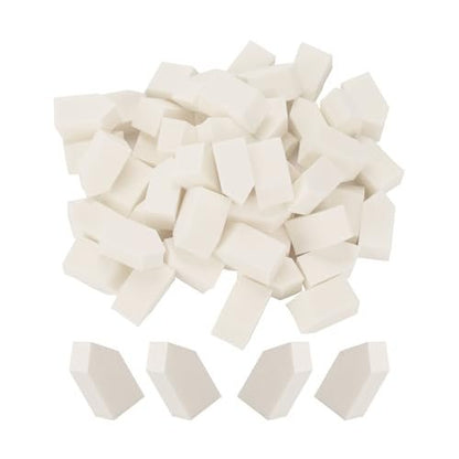 BAMTTOO 50-Pack Disposable Makeup Sponges - White Latex-Free Foundation Blenders for Flawless Application