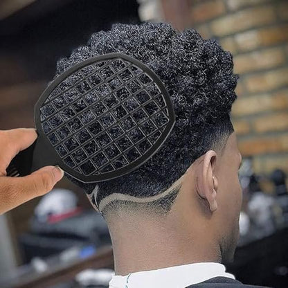 TIKMNO Upgraded 2-Piece Hair Twist Comb & Hair Sponge Brush Set - Superior Curl Definition for Men and Women (Black)