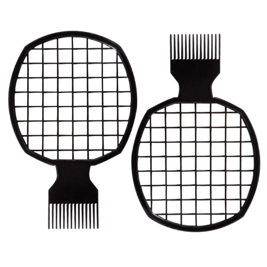 TIKMNO Upgraded 2-Piece Hair Twist Comb & Hair Sponge Brush Set - Superior Curl Definition for Men and Women (Black)