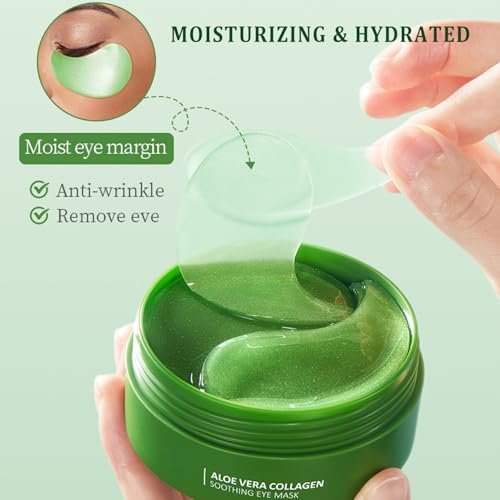 firstfly Under Eye Patches - 60 PCS Aloe Vera Eye Masks for Dark Circles and Puffiness, Hydrating Eye Mask Skincare Avelisse