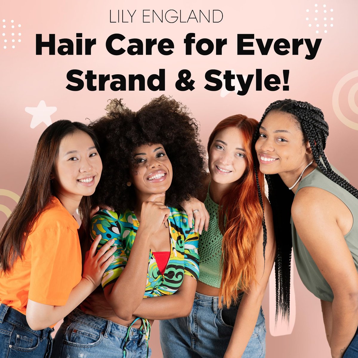 6 Pcs Hair Brush Set with Brush & Combs - Detangling Brush for All Types with Wide Tooth & Tail Comb, Scrunchie & Claw Clip - Hair Care Gift Set with Stickers for Teen Girls, Women & Kids Avelisse