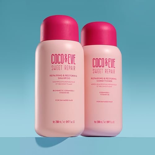 Coco & Eve Repair & Restore Shampoo & Conditioner Bundle – Hydrating & Strengthening Set for Damaged, Color Treated Hair – Deeply Nourish, Reduce Split Ends & Breakage (18.94 Fl Oz) Avelisse