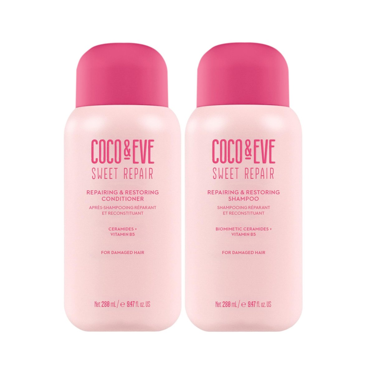 Coco & Eve Repair & Restore Shampoo & Conditioner Bundle – Hydrating & Strengthening Set for Damaged, Color Treated Hair – Deeply Nourish, Reduce Split Ends & Breakage (18.94 Fl Oz) Avelisse