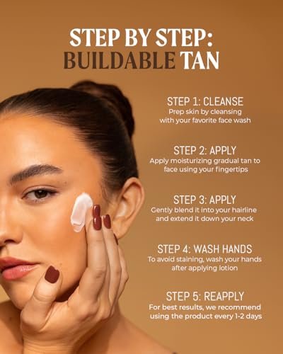 Peta Jane Gradual Tanning Face Lotion – Gentle, Buildable, Streak-Free Glow – Vegan, Non-Toxic, Cruelty-Free, Hydrating, Natural Finish, No Fake Tan Smell (1.7 Fl Oz) Avelisse