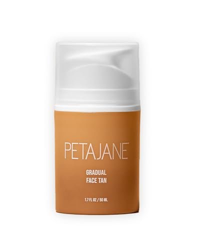 Peta Jane Gradual Tanning Face Lotion – Gentle, Buildable, Streak-Free Glow – Vegan, Non-Toxic, Cruelty-Free, Hydrating, Natural Finish, No Fake Tan Smell (1.7 Fl Oz) Avelisse