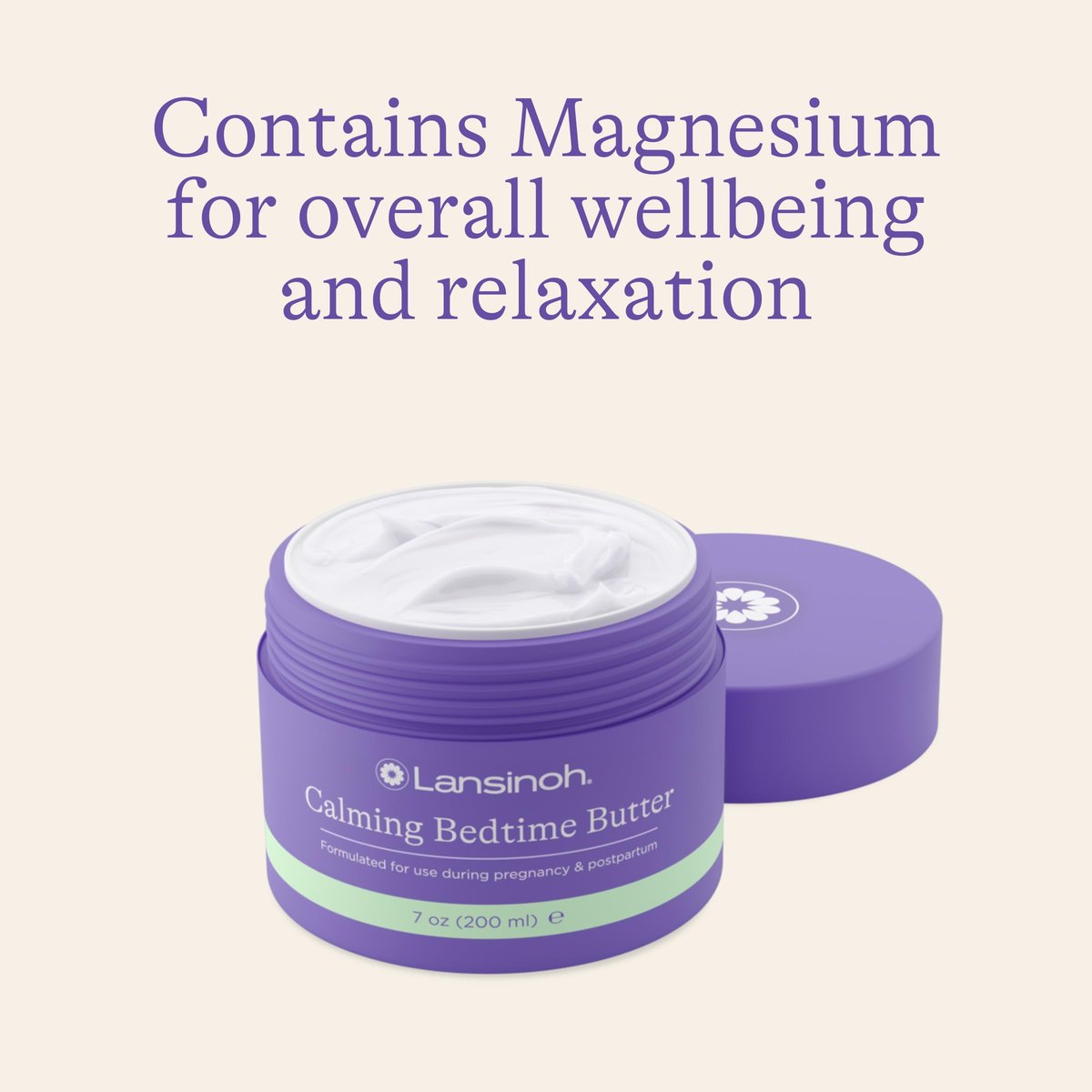 Lansinoh Magnesium Bedtime Butter Body Lotion for Pregnant Moms – Calm Magnesium Lotion for Aching Muscles, Promote Relaxation & Ease Cramps, 7 oz - görsel 12