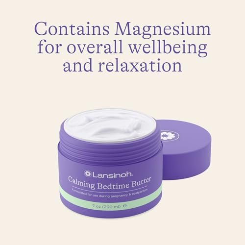 Lansinoh Magnesium Bedtime Butter Body Lotion for Pregnant Moms – Calm Magnesium Lotion for Aching Muscles, Promote Relaxation & Ease Cramps, 7 oz - görsel 11
