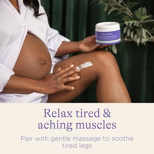 Lansinoh Magnesium Bedtime Butter Body Lotion for Pregnant Moms – Calm Magnesium Lotion for Aching Muscles, Promote Relaxation & Ease Cramps, 7 oz - görsel 7
