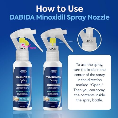DABIDA 5% Minoxidil Hair Regrowth Spray for Women & Men Beard Growth - 60ml - görsel 6