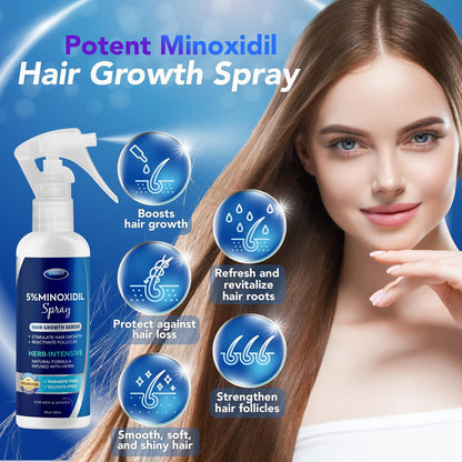 DABIDA 5% Minoxidil Hair Regrowth Spray for Women & Men Beard Growth - 60ml