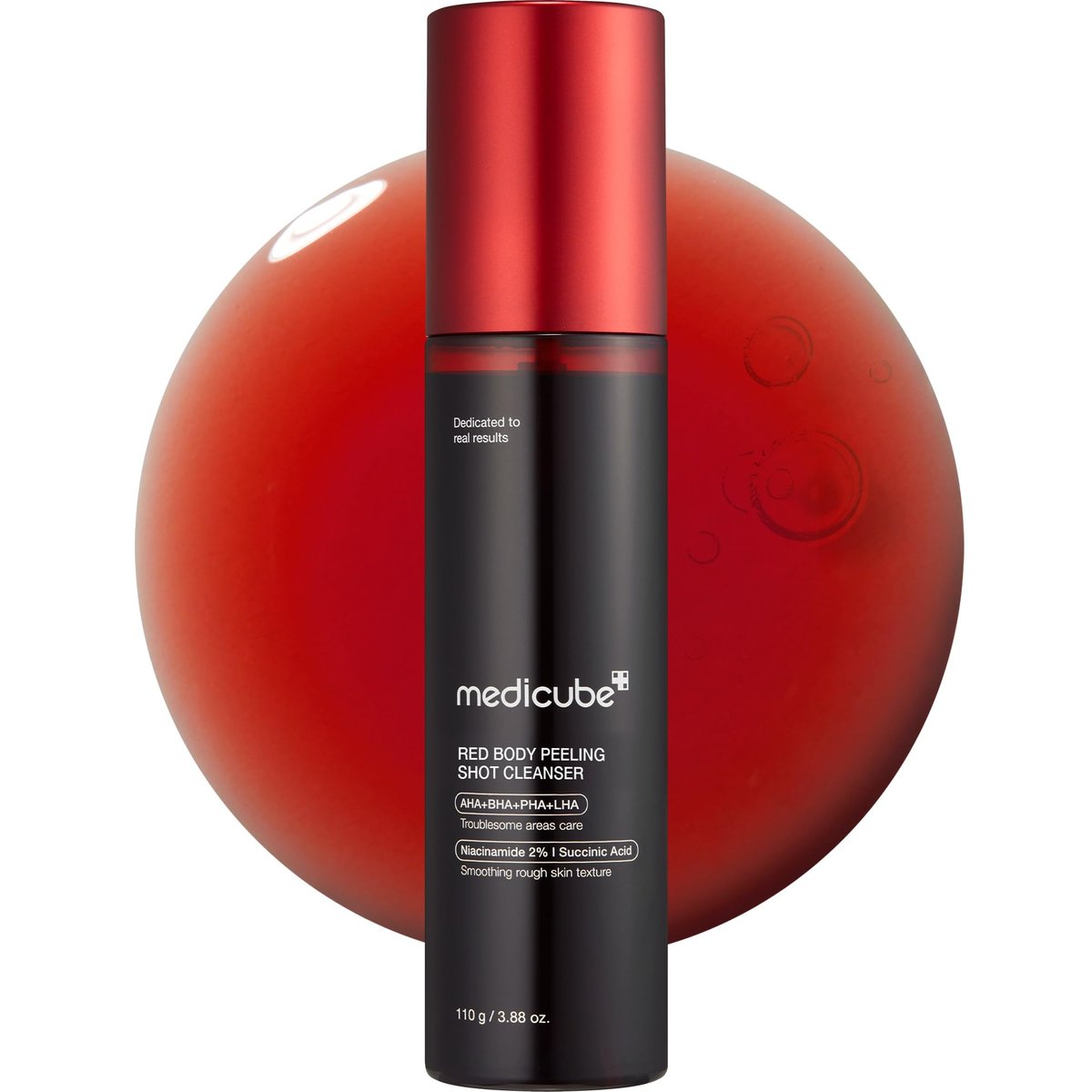medicube Red Body Peeling Shot - AHA + BHA Exfoliating Body Spray for Smooth Skin, Treats Strawberry Skin & Bumps, 3.88 oz Avelisse