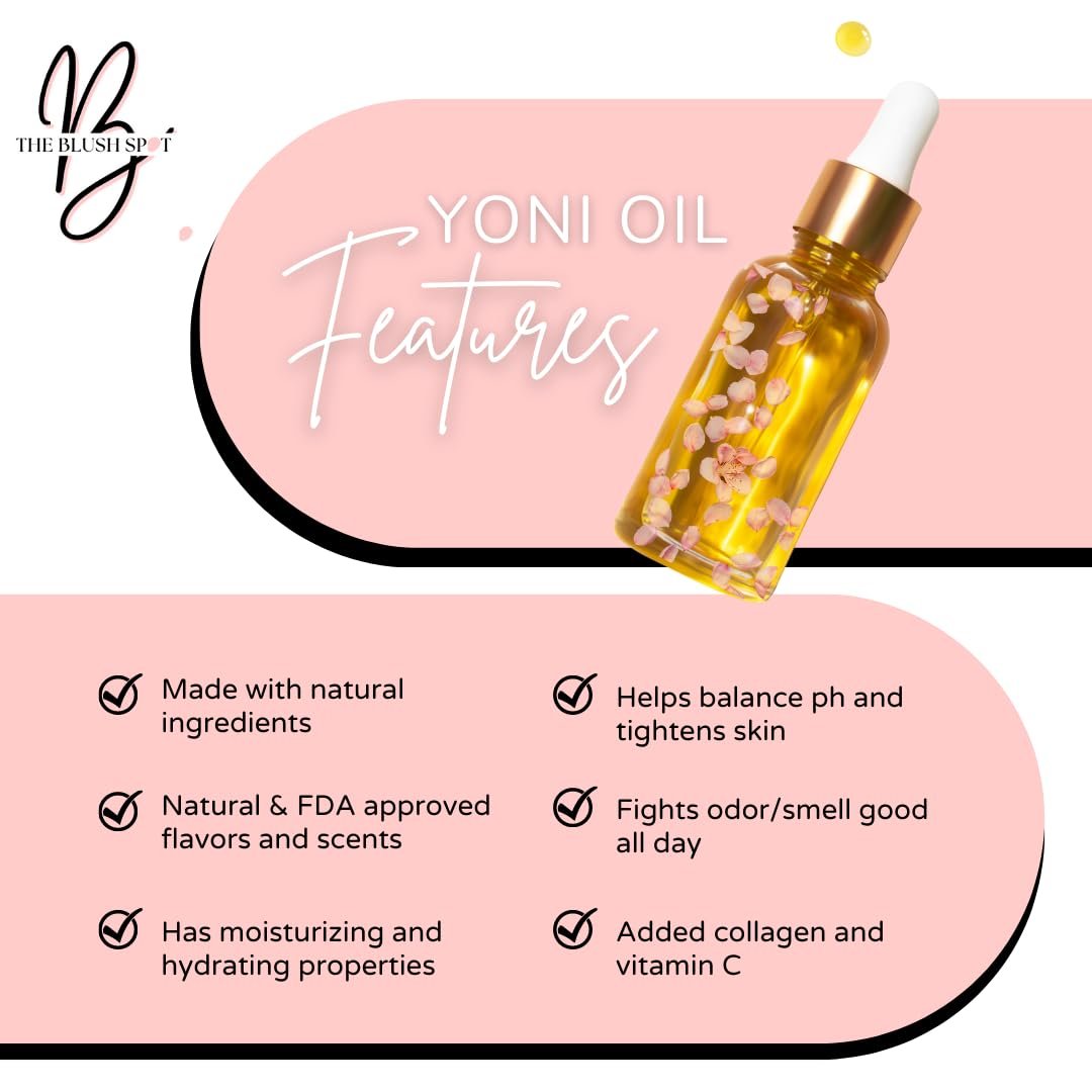 The Blush Spot Cotton Candy Yoni Oil for Women – Feminine Intimate Oil for pH Balance, Ingrown Hairs & Moisturizing – Sweet Scented Natural Daily Feminine Care (1 Fl Oz) Avelisse