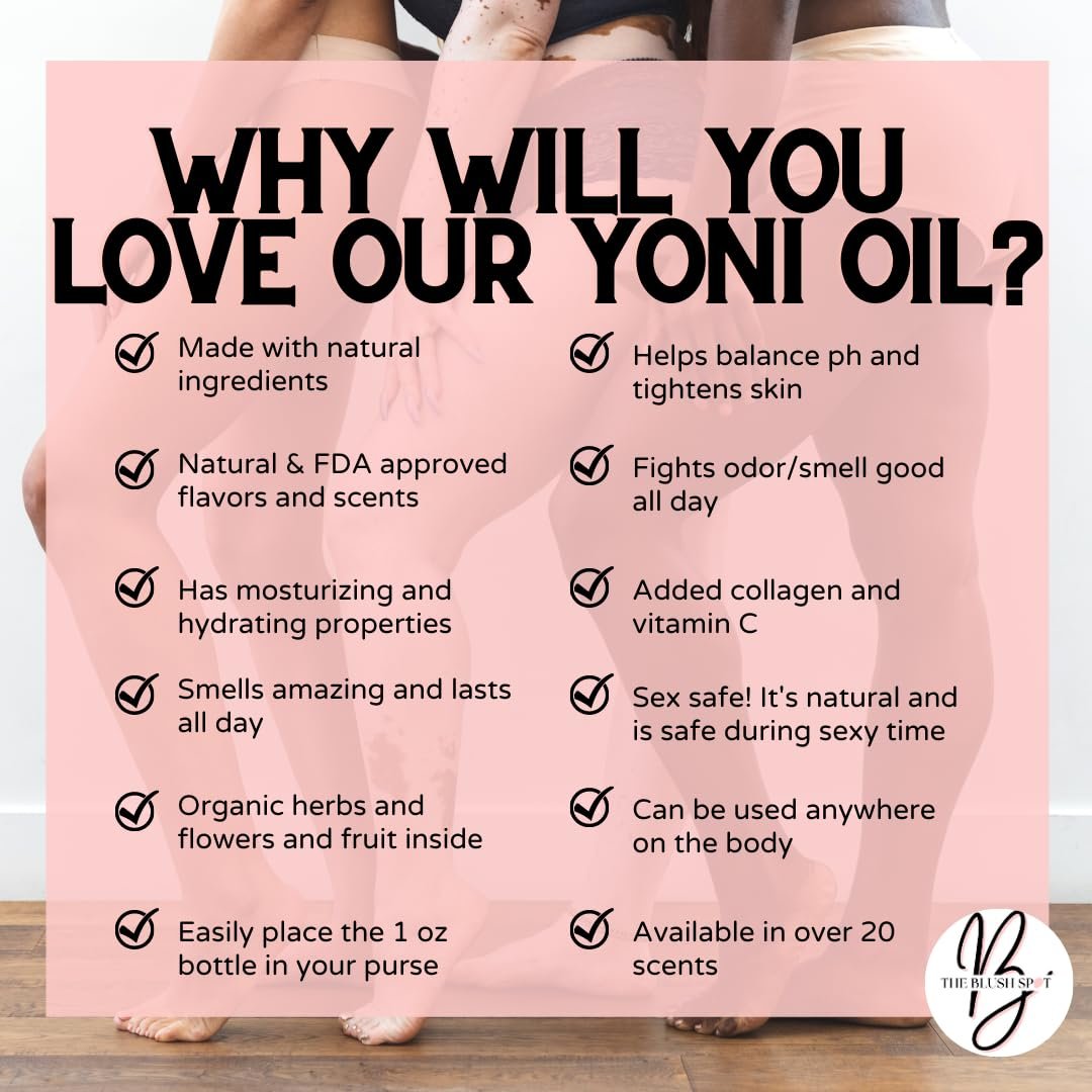 The Blush Spot Cotton Candy Yoni Oil for Women – Feminine Intimate Oil for pH Balance, Ingrown Hairs & Moisturizing – Sweet Scented Natural Daily Feminine Care (1 Fl Oz) Avelisse