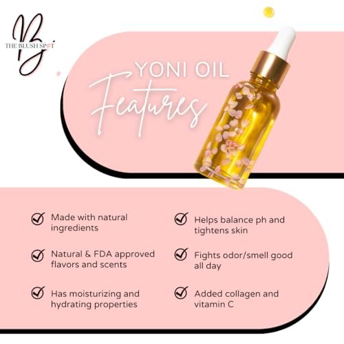 The Blush Spot Cotton Candy Yoni Oil for Women – Feminine Intimate Oil for pH Balance, Ingrown Hairs & Moisturizing – Sweet Scented Natural Daily Feminine Care (1 Fl Oz) Avelisse