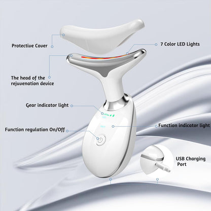 7-in-1 Face Massager Tool with Red Light Therapy for Face and Neck - Handheld Sculpting Wand for Skin Care Avelisse