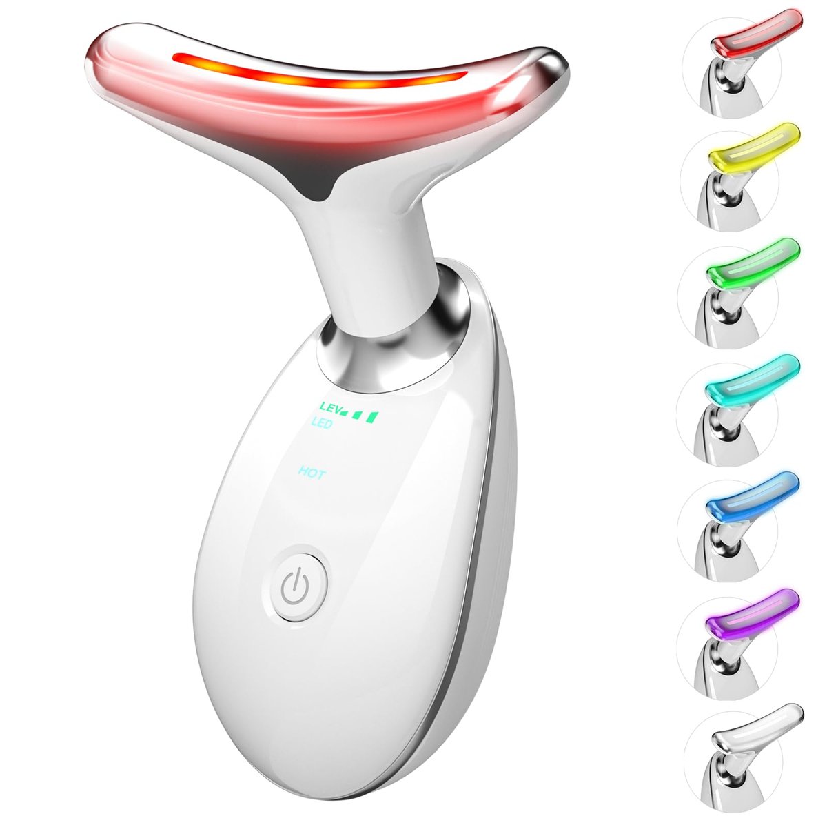 7-in-1 Face Massager Tool with Red Light Therapy for Face and Neck - Handheld Sculpting Wand for Skin Care Avelisse