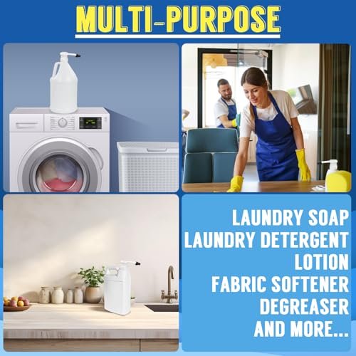 3 Pack 1 oz Pump for Large Gallon Bucket, 5 Gallon Pump Dispenser 38-400, Anti Dripping, with 50cm Extended Tube - Great for Shampoo, Conditioner, Laundry Detergent, Bleach, Oil & More Avelisse