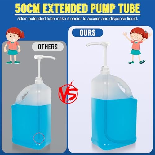 3 Pack 1 oz Pump for Large Gallon Bucket, 5 Gallon Pump Dispenser 38-400, Anti Dripping, with 50cm Extended Tube - Great for Shampoo, Conditioner, Laundry Detergent, Bleach, Oil & More Avelisse