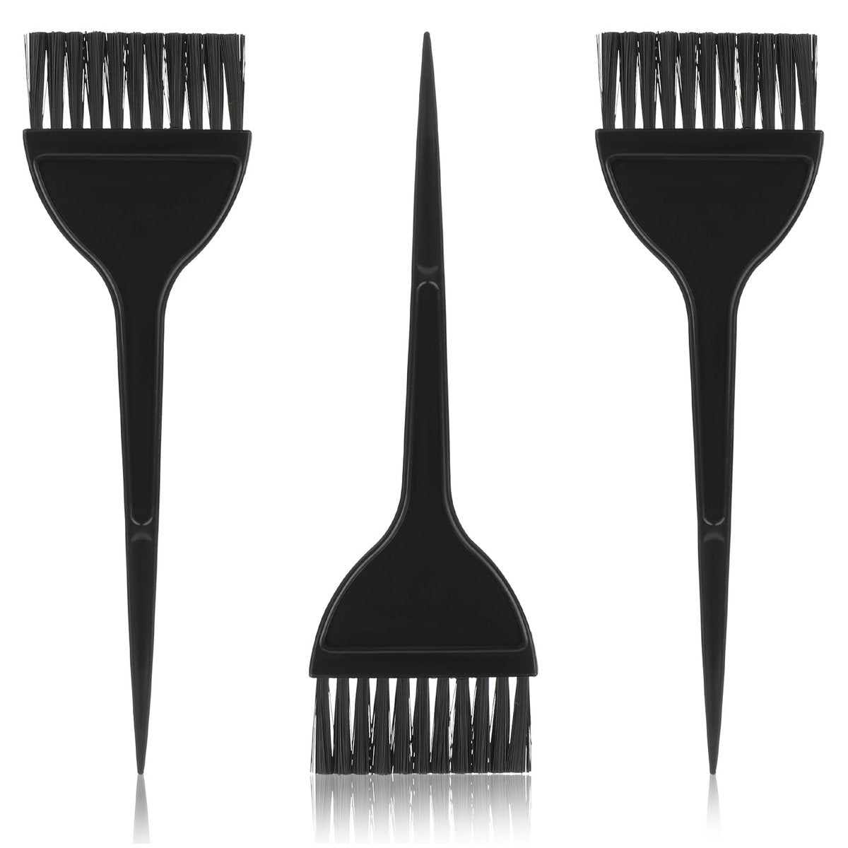 Professional Hair Dye Brush Set - 3 Pack Reusable Color Applicator for Salon & Home Use (Black) - görsel 1