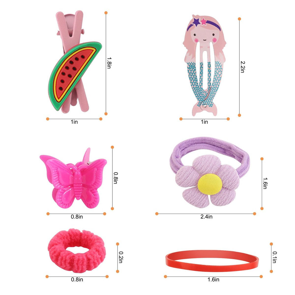 Toddler Girls Hair Accessories Kit - 158 Piece Colorful Hair Clips Set for Little Girls Ages 3-6 - görsel 9