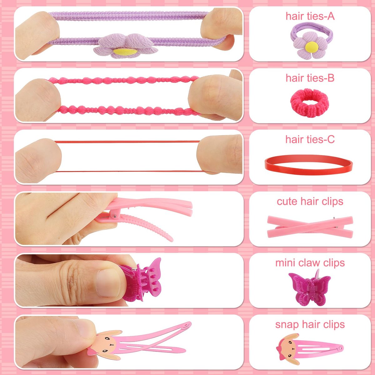 Toddler Girls Hair Accessories Kit - 158 Piece Colorful Hair Clips Set for Little Girls Ages 3-6 - görsel 11