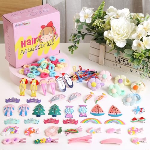 Toddler Girls Hair Accessories Kit - 158 Piece Colorful Hair Clips Set for Little Girls Ages 3-6 - görsel 4