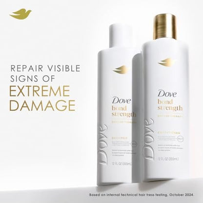 Dove Bond Strength Damage Therapy System – Shampoo, Conditioner, 10-in-1 Shield Serum & Peptide Mask – 4 Piece Set for Hair Repair and Anti-Frizz Avelisse