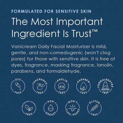 Vanicream Daily Facial Moisturizer with Ceramides and Hyaluronic Acid – Sensitive Skin, 3 fl oz (Pack of 2) Avelisse