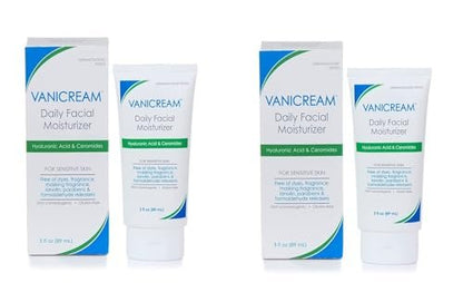 Vanicream Daily Facial Moisturizer with Ceramides and Hyaluronic Acid – Sensitive Skin, 3 fl oz (Pack of 2) Avelisse
