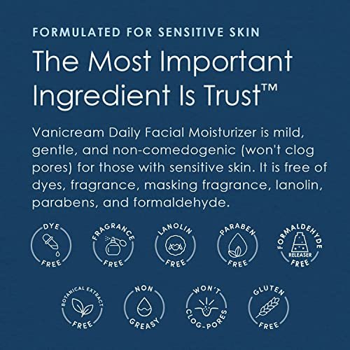 Vanicream Daily Facial Moisturizer with Ceramides and Hyaluronic Acid – Sensitive Skin, 3 fl oz (Pack of 2) Avelisse