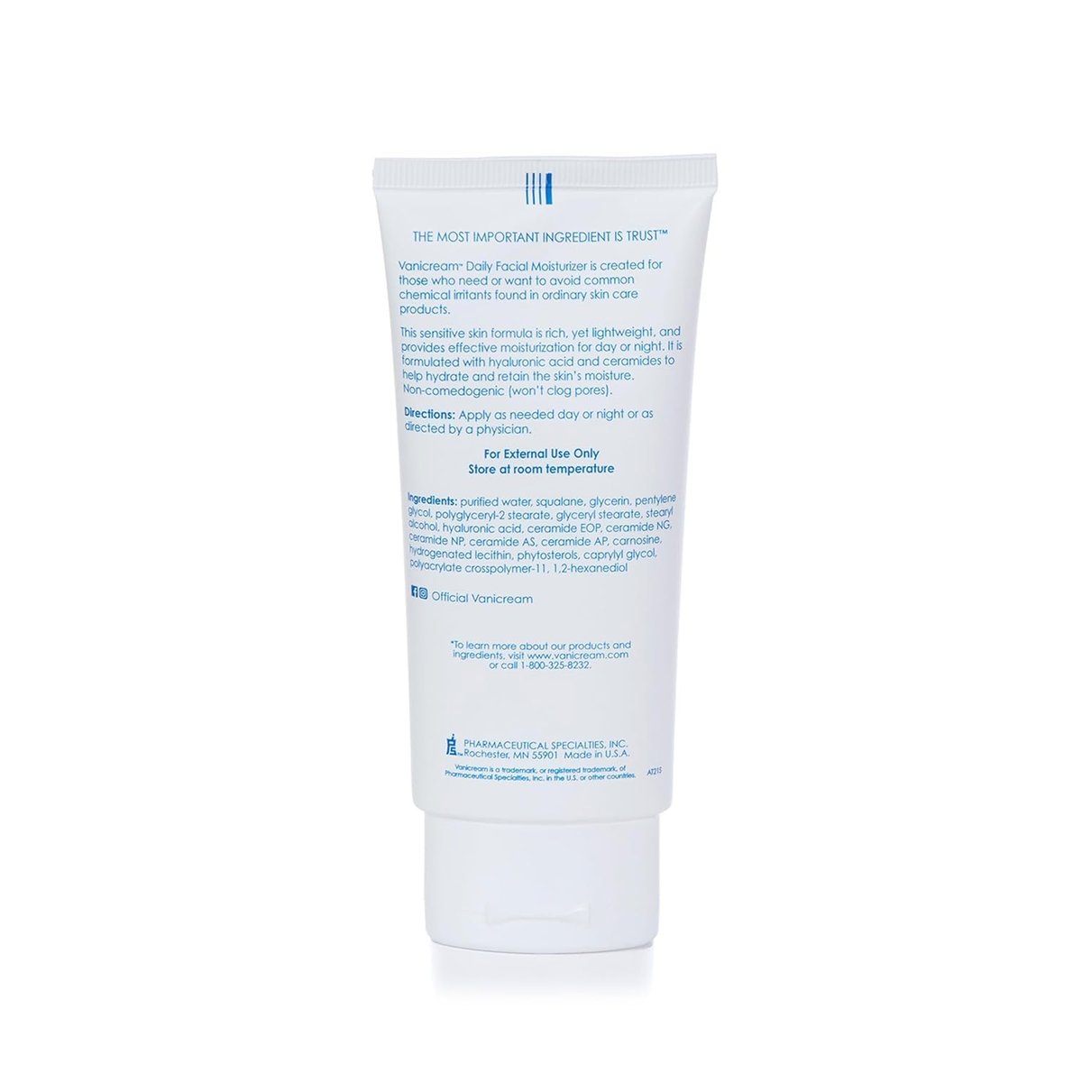 Vanicream Daily Facial Moisturizer with Ceramides and Hyaluronic Acid – Sensitive Skin, 3 fl oz (Pack of 2) Avelisse