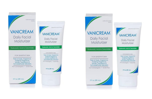 Vanicream Daily Facial Moisturizer with Ceramides and Hyaluronic Acid – Sensitive Skin, 3 fl oz (Pack of 2) Avelisse