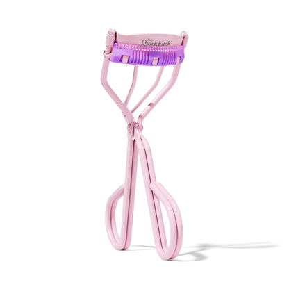 THE QUICK FLICK Eyelash Curler - Stainless Steel with Comb, Pink, Travel-Friendly for Separated & Curled Lashes Avelisse