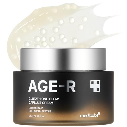 Medicube AGE-R Glutathione Glow Capsule Facial Cream – Instant Lifting Moisturizer with Collagen Peptide for Hydrating Glow, Improves Blemishes & Uneven Skin Tone – Korean Skin Care 1.69 fl.oz Avelisse