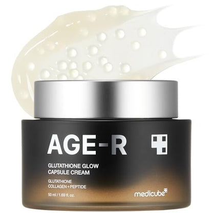 Medicube AGE-R Glutathione Glow Capsule Facial Cream – Instant Lifting Moisturizer with Collagen Peptide for Hydrating Glow, Improves Blemishes & Uneven Skin Tone – Korean Skin Care 1.69 fl.oz Avelisse