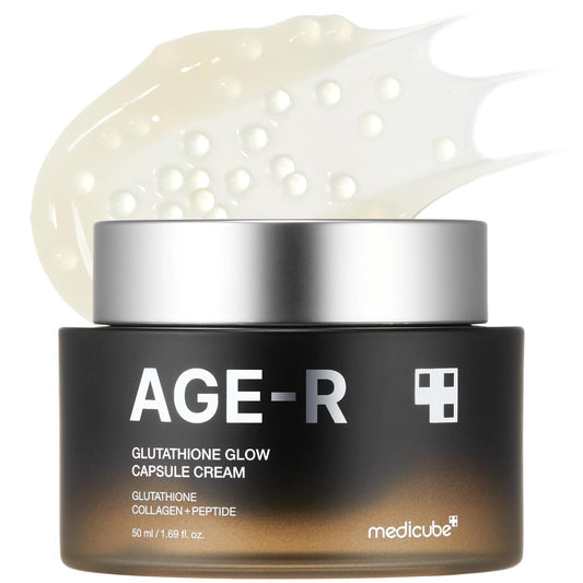 Medicube AGE-R Glutathione Glow Capsule Facial Cream – Instant Lifting Moisturizer with Collagen Peptide for Hydrating Glow, Improves Blemishes & Uneven Skin Tone – Korean Skin Care 1.69 fl.oz Avelisse