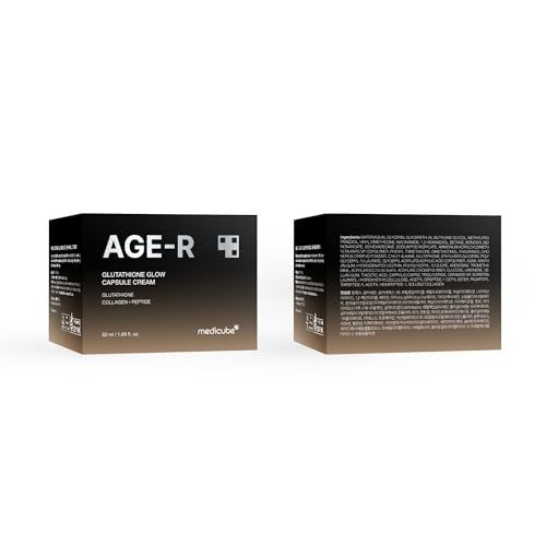 Medicube AGE-R Glutathione Glow Capsule Facial Cream – Instant Lifting Moisturizer with Collagen Peptide for Hydrating Glow, Improves Blemishes & Uneven Skin Tone – Korean Skin Care 1.69 fl.oz Avelisse