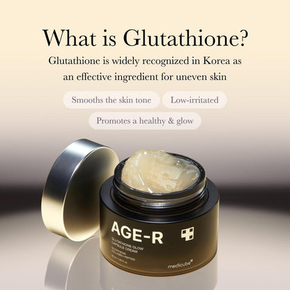 Medicube AGE-R Glutathione Glow Capsule Facial Cream – Instant Lifting Moisturizer with Collagen Peptide for Hydrating Glow, Improves Blemishes & Uneven Skin Tone – Korean Skin Care 1.69 fl.oz Avelisse