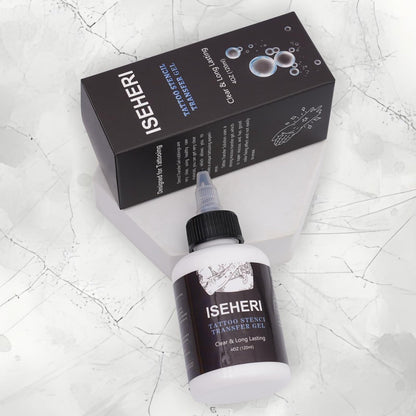 ISEHERI Tattoo Transfer Gel, 4oz Stencil Cream - Fast & Clear Long Lasting Solution for Tattoo Artists - Supplies