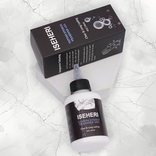 ISEHERI Tattoo Transfer Gel, 4oz Stencil Cream - Fast & Clear Long Lasting Solution for Tattoo Artists - Supplies - görsel 4