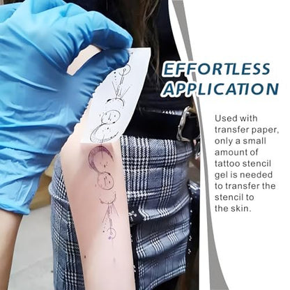 ISEHERI Tattoo Transfer Gel, 4oz Stencil Cream - Fast & Clear Long Lasting Solution for Tattoo Artists - Supplies