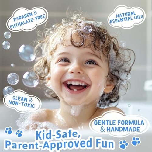 JuraFizz 24-Pack Bath Bombs for Kids with Surprise Inside – Puppy & Cat Toys, Child-Safe Natural Fizzies for Girls and Boys, Birthday Party Favors Avelisse