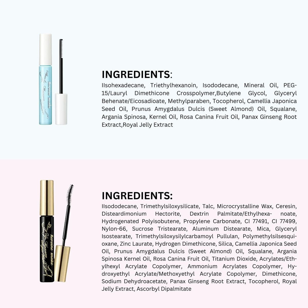 HEROINE MAKE by KISSME Waterproof Mascara Black - Volume & Length with Defining Fiber, Long Curl Eye Makeup, Gentle Mascara Remover Oil Free, Made in Japan (2 Set) Avelisse