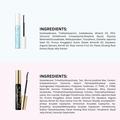 HEROINE MAKE by KISSME Waterproof Mascara Black - Volume & Length with Defining Fiber, Long Curl Eye Makeup, Gentle Mascara Remover Oil Free, Made in Japan (2 Set) Avelisse